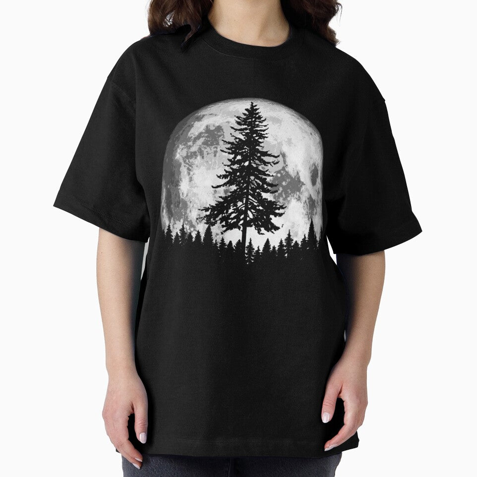 Full Moon & Minimalist Pine Tree by ConnorLeonard