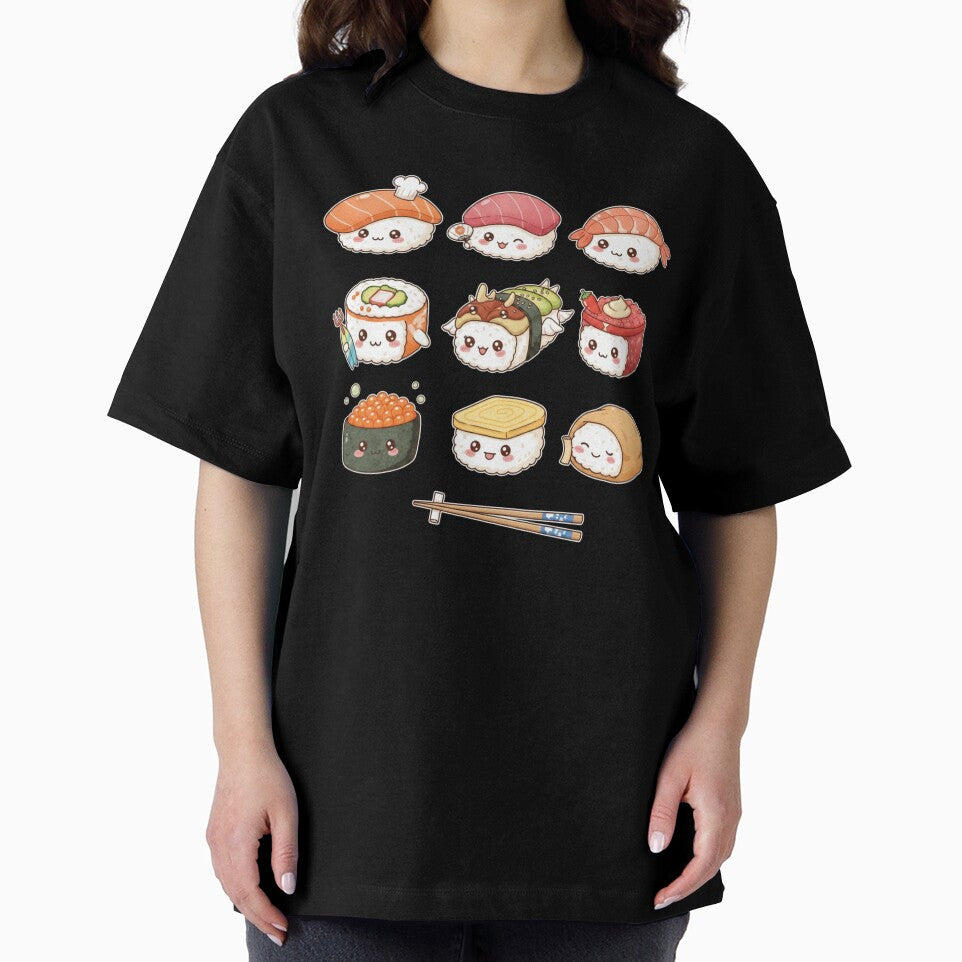 Happy Sushi Kawaii Set – Anime Japanese Food Otaku Design by Alexis Art Collection