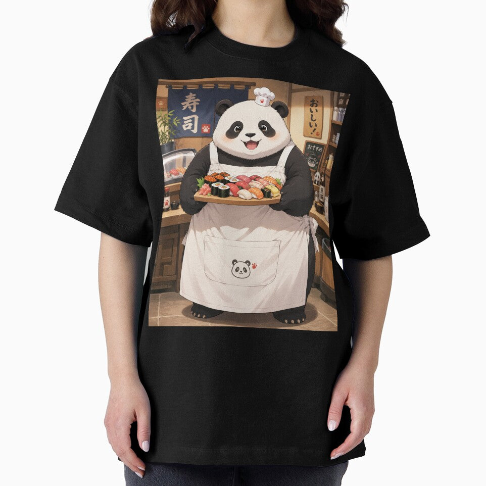 Kawaii Panda Sushi Chef | Original Anime Panda Cooking Cute Japanese Food Art by Sticleg