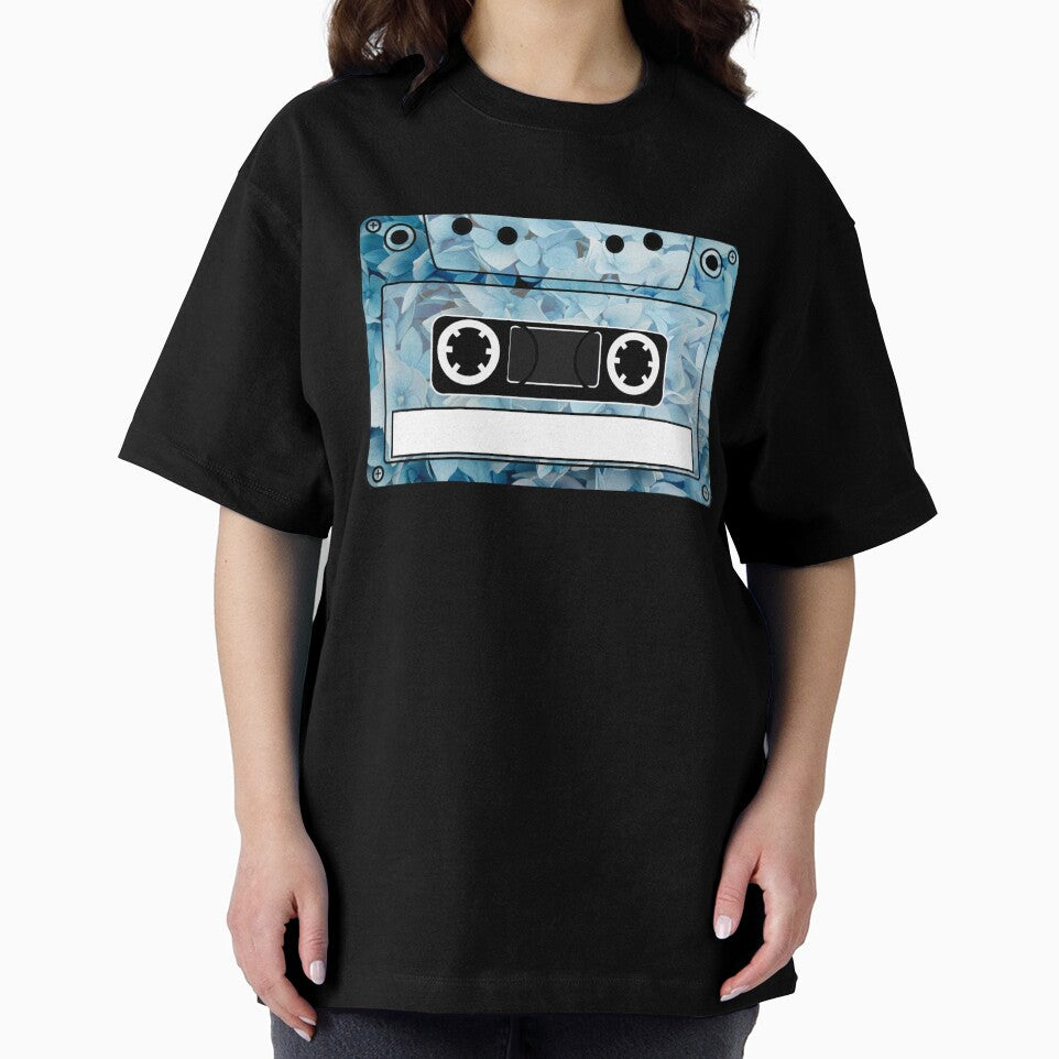 Blank Customizable Blue Floral Cassette Tape by everything4eva