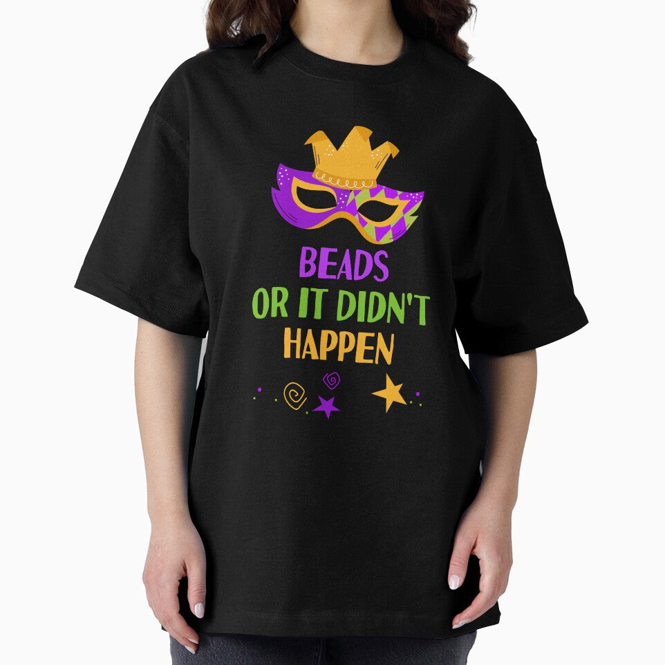 Beads Or It Didn't Happen Cute Mardi Gras Mask Costume Beads Gift by TMelonShop