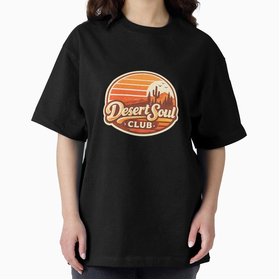 Desert Soul Club – Retro California Desert Sunset Vintage T-Shirt Design by RelateAndTee