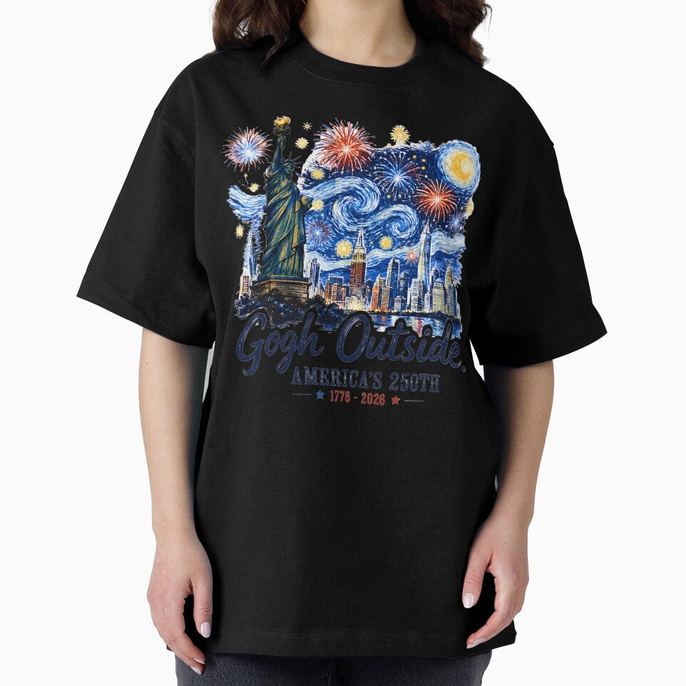 Gogh Outside Americas 250th Anniversary Starry Night Statue Of Liberty by AnnDesignStudio