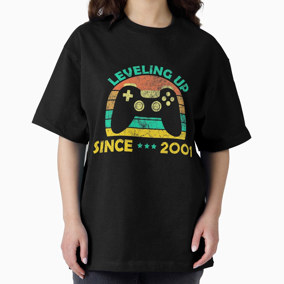 Born In 2001, Leveling Up Since 2001 Gamers Birthday Wedding Gift by Wadia Hamda