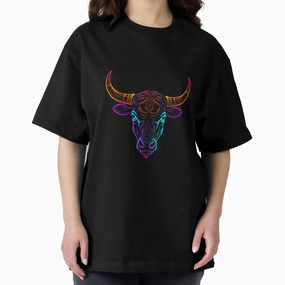 Power Bull Neon Marine Animal Mystical Art Collection by ART ATTACK ZONE