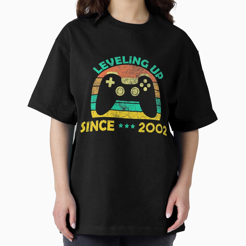 Born In 2002, Leveling Up Since 2002 Gamers Birthday Wedding Gift by Wadia Hamda