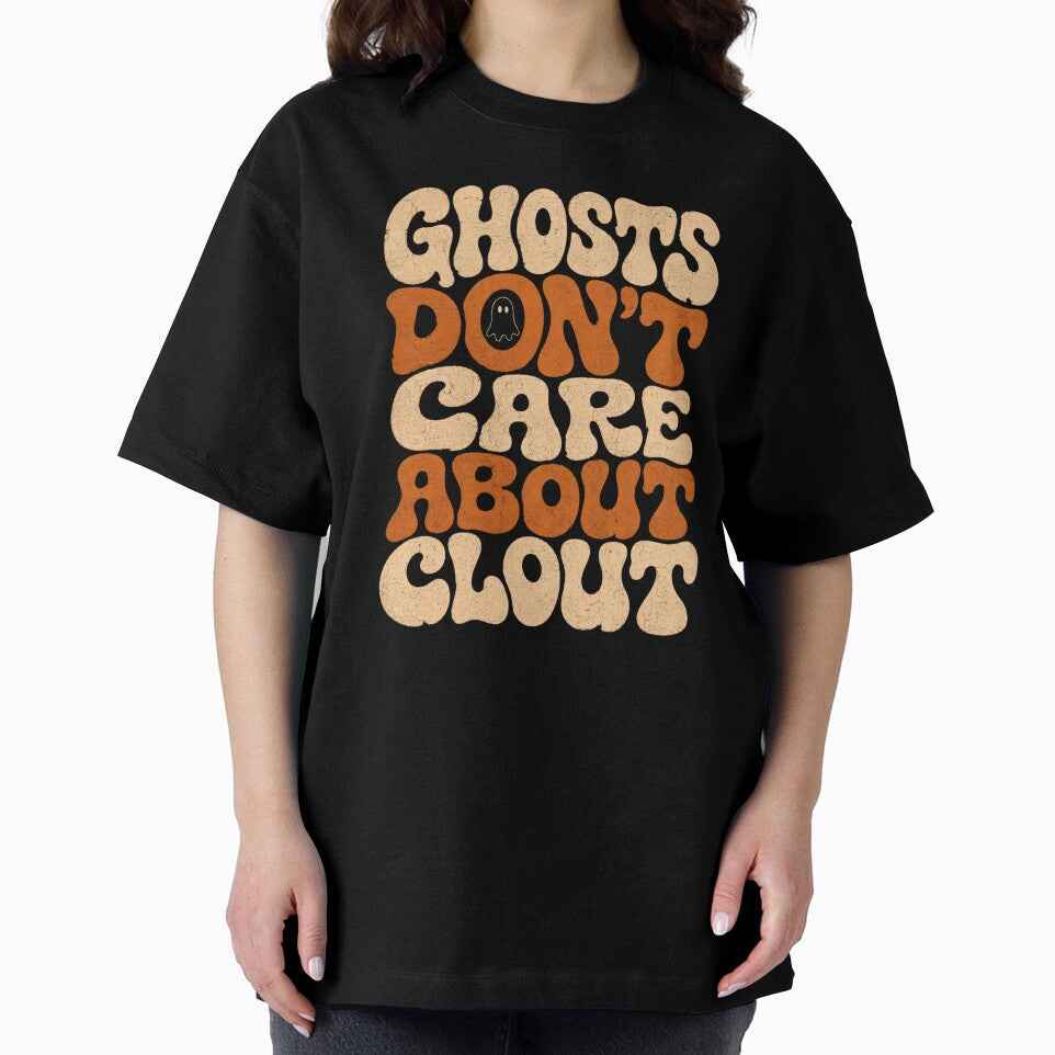 Ghosts Dont Care About Clout Funny Retro Halloween Shirt by PhylonBoxx