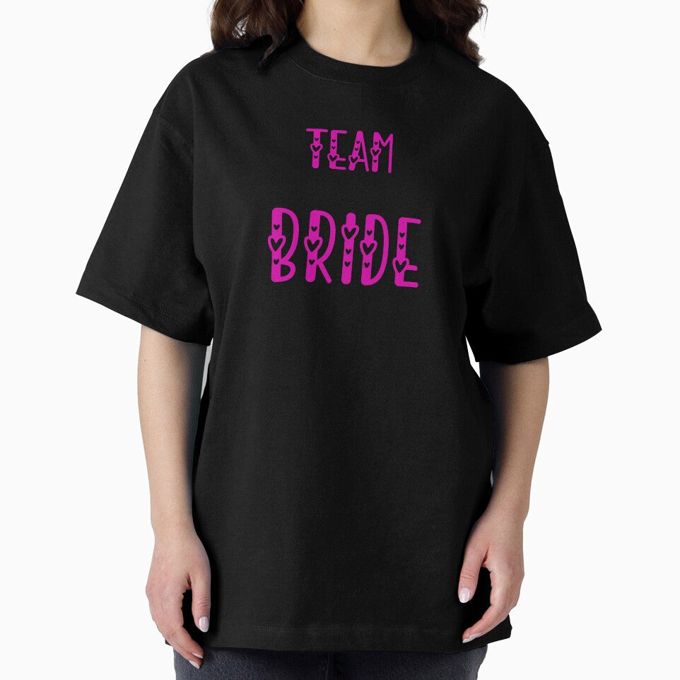 Pink Power: Unite in Style with Team Bride - Captivating Pink Heartsy Font Text by EmeraldeaArt