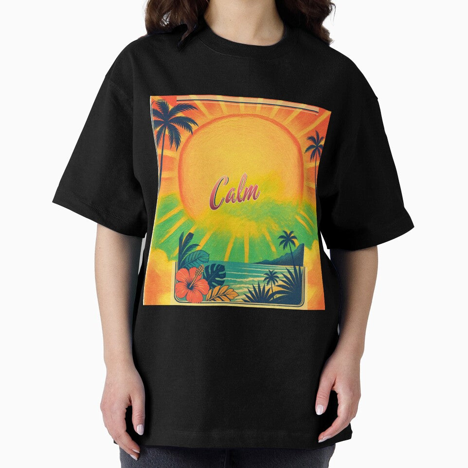 Retro Calm Summer Sunset Tropical by TrinovaCreates