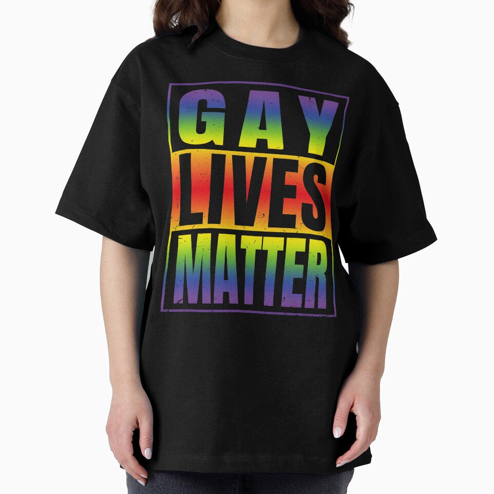 Gay Lives Matter (Inspirational and Motivational Quote About Equality • Vintage Retro Distressed Grunge Look • Colorful Rainbow) by SassyClassyMe
