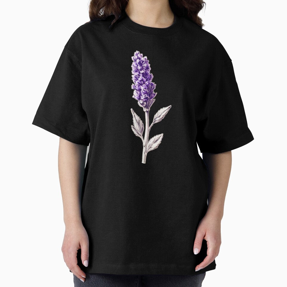 Vintage Botanical Lavender Illustration, Minimalist Floral Line Art, Plant Mom Gift by ThePromptStudio