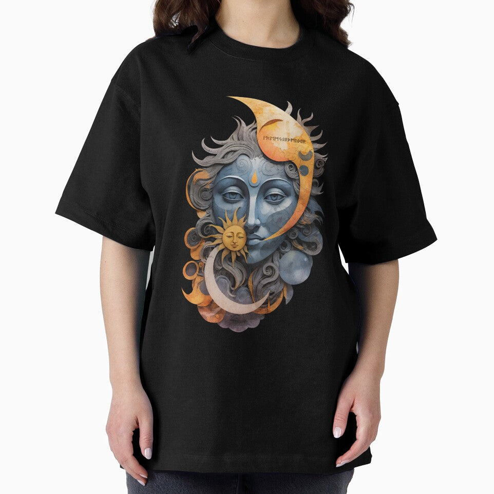 Runic Celestial Goddess - Norse Mythological Sun Moon Art by Totemica