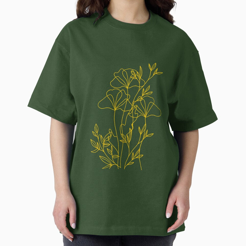 Elegant Gold Botanical Line Art – Minimalist Transparent Floral Illustration by EdgeSphere