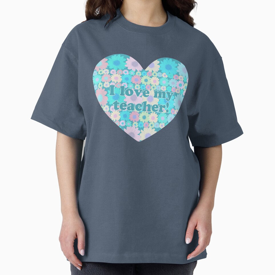 Love my Teacher - Vintage blue heart by SuncatcherPhoto