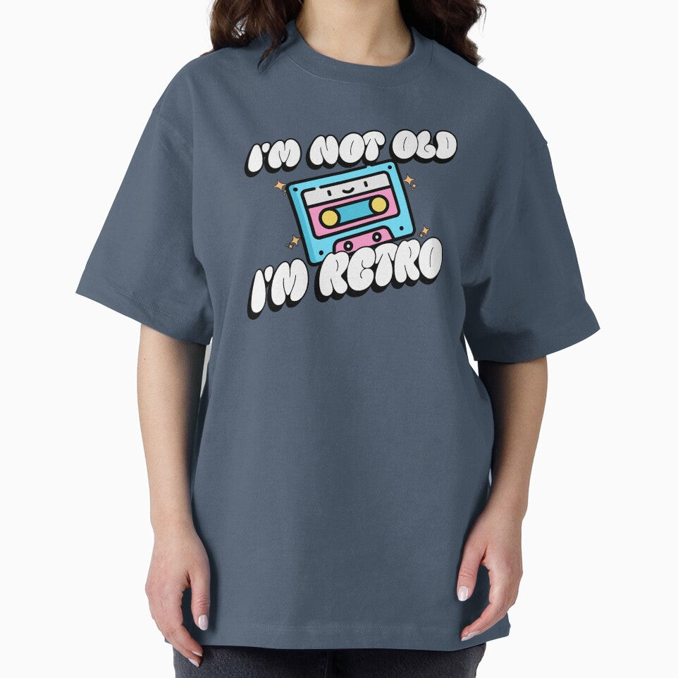 Retro Cassette Tape with Typography "I´m No Old, I´m Retro" by Mariana Piana