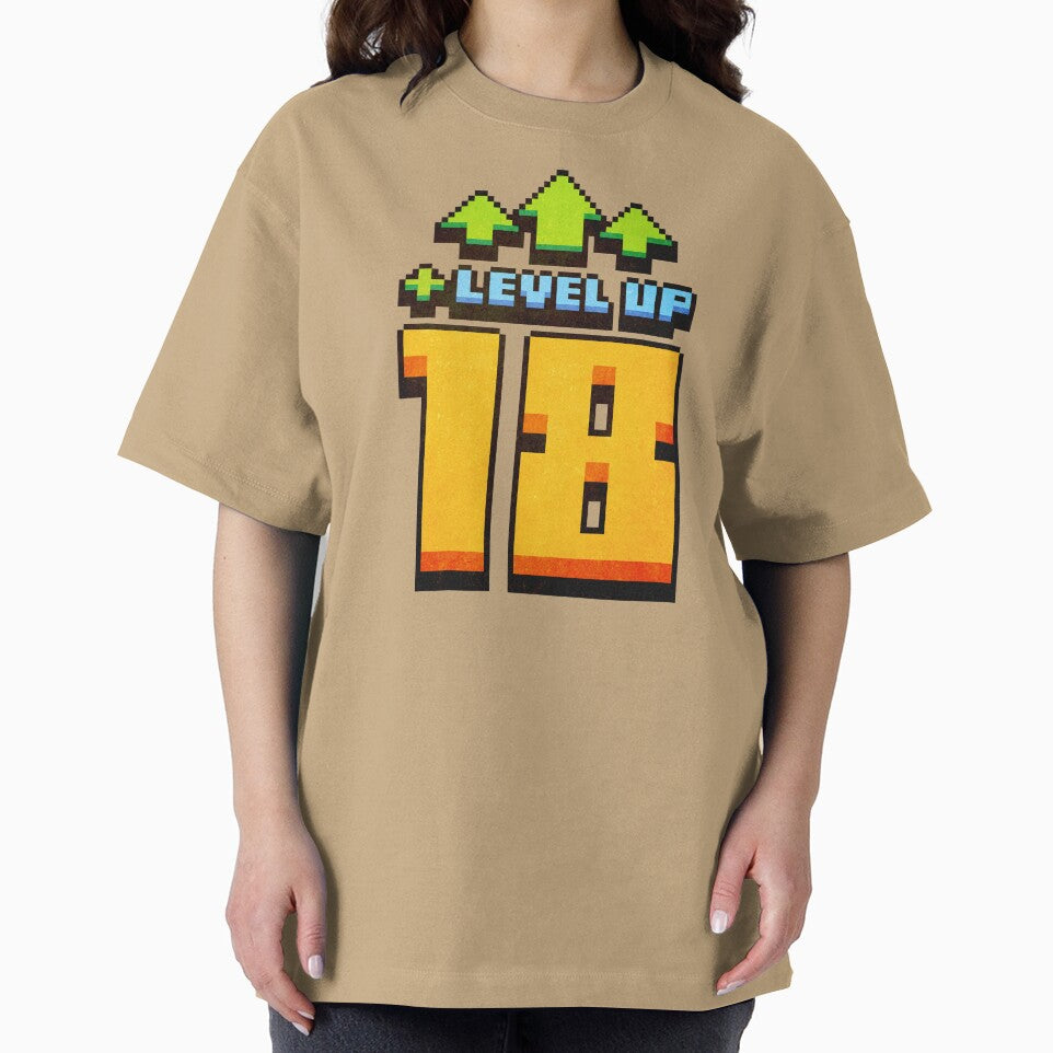 Level Up 18 Lvl Pixel Art Birthday Gift by PixelDrukiPL