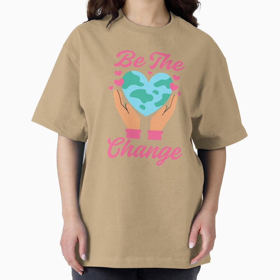 Be The Change Earth Heart Hands Love Planet Kindness Quote by FreedomAndLove