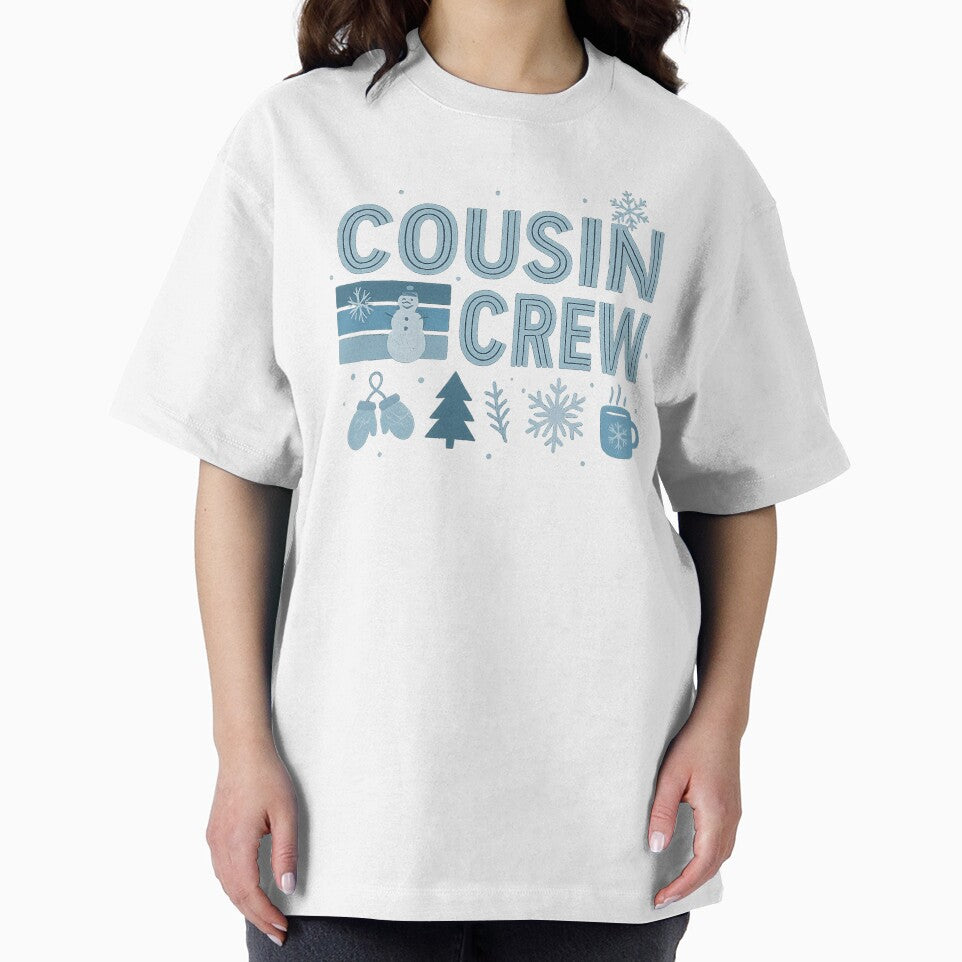 Cousin Crew Winter Snow Retro – Snowman Mittens Snowflake Family Matching by HastyHouse