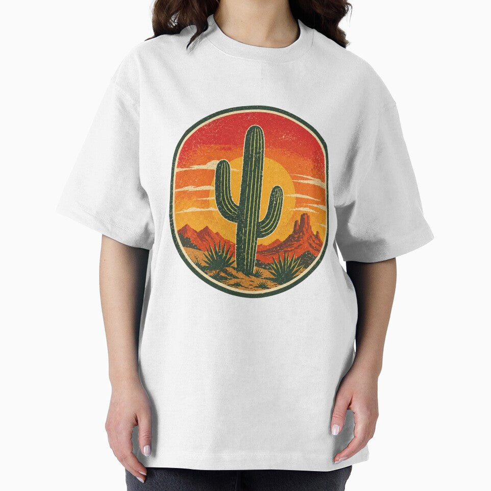 Cactus Retro Badge – Vintage Style Graphic by Mac Sketches