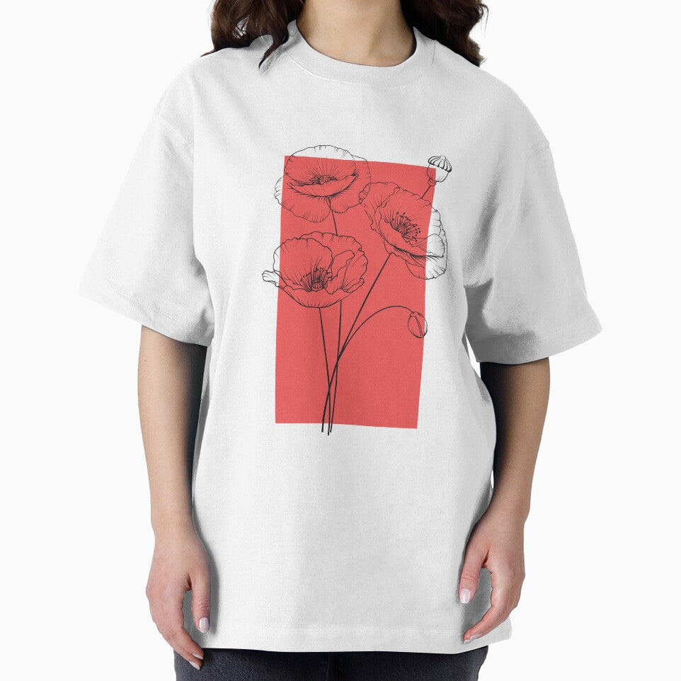 Poppy Flowers Botanical Drawing Line Art by dk-design85