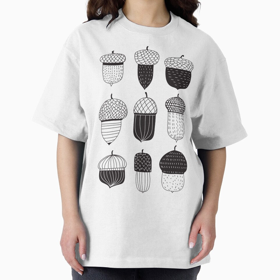 Doodle acorns autumn pattern by Katerina Mitkova Kirilova