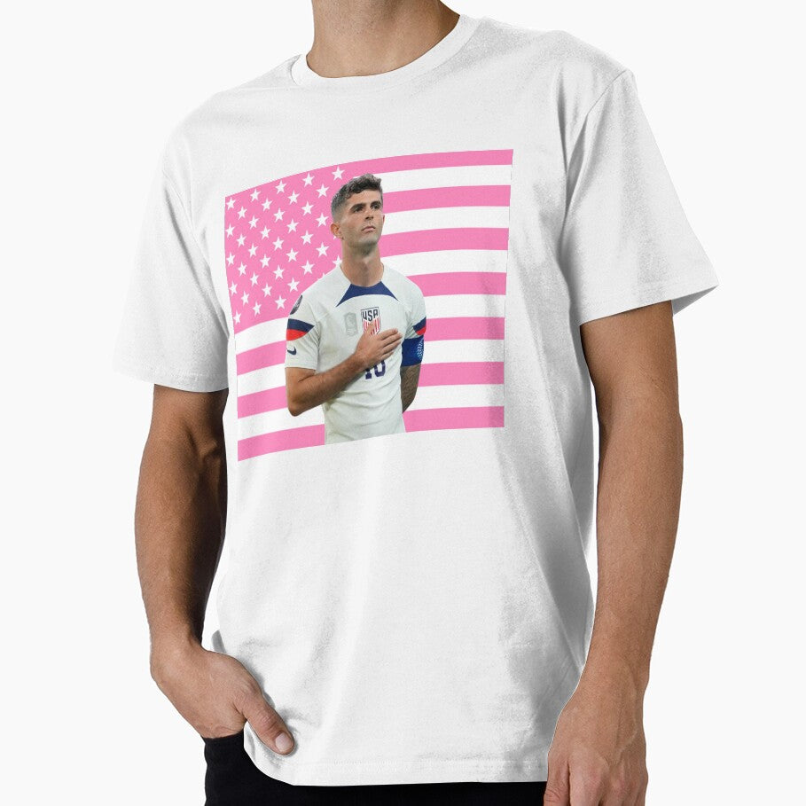 Pulisic Pink American Flag by thecollegetalk