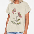 Pink flower single line art by JSWDESIGNS