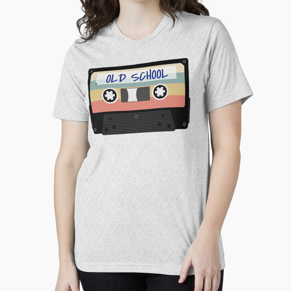 Old School Cassette Tape With Retro Colors by tapeisdamessage