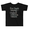 Em Dash Energy Oxford Comma Values Kid's Toddler Tee