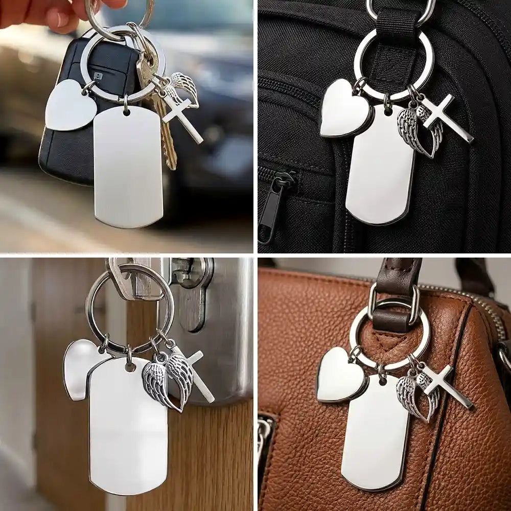 Behind You All Memories - Personalized Stainless Steel Keychain