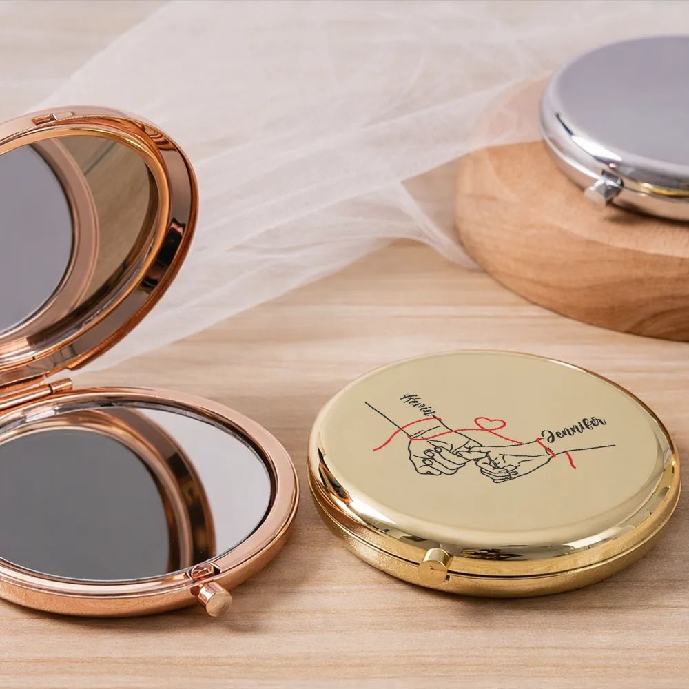 To My Wife Hope You See What I See - Personalized Compact Mirror