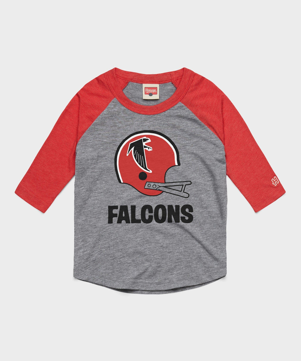 Youth Atlanta Falcons Big Helmet Raglan
