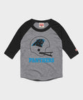 Youth Carolina Panthers Big Helmet Raglan