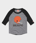 Youth Cleveland Browns Big Helmet Raglan