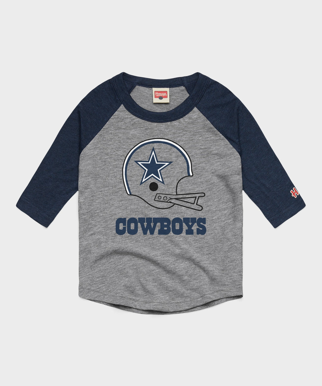 Youth Dallas Cowboys Big Helmet Raglan