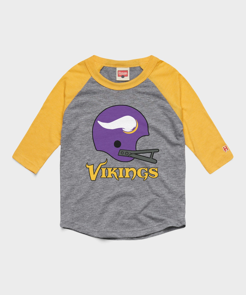 Youth Minnesota Vikings Big Helmet Raglan