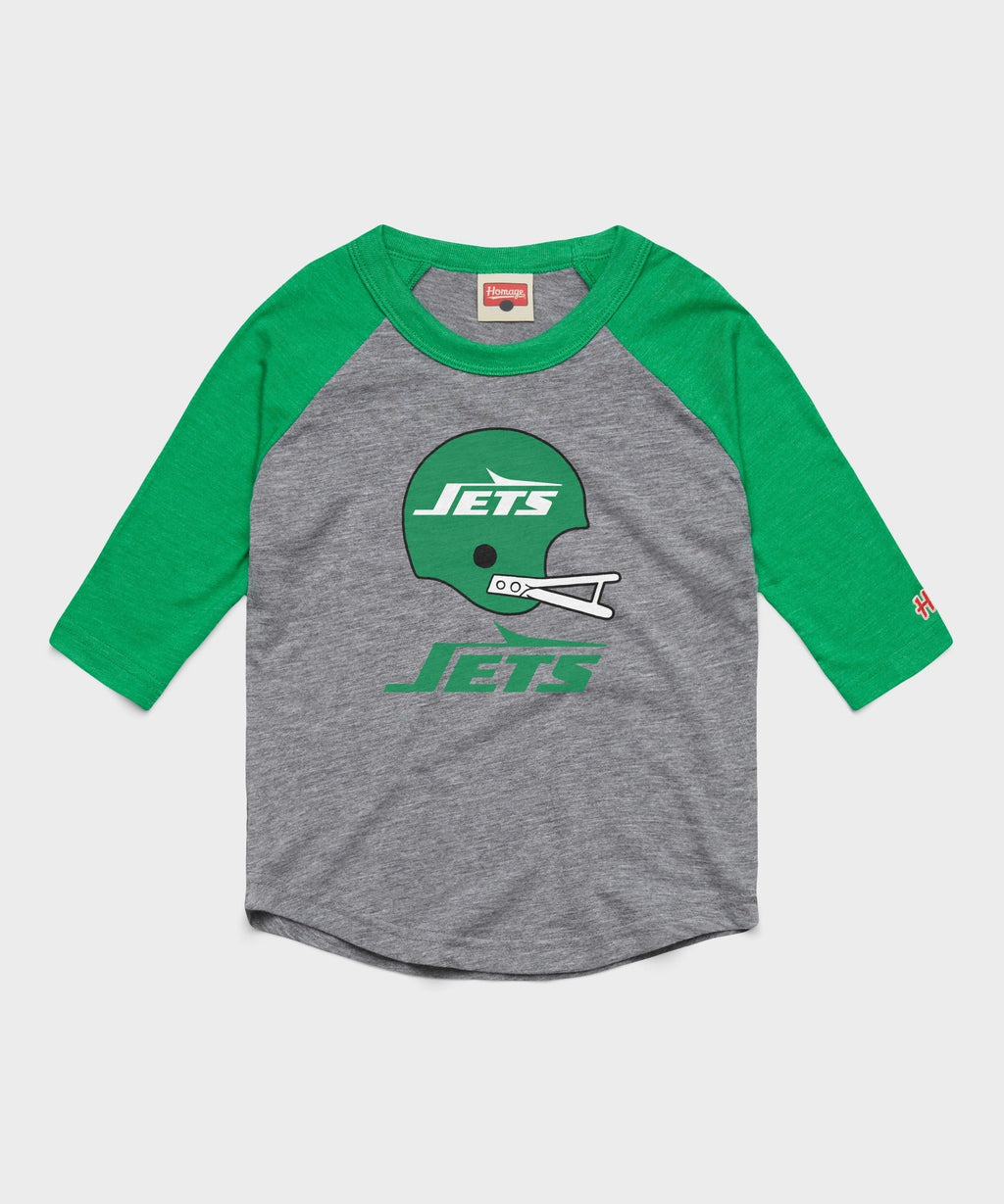 Youth New York Jets Big Helmet Raglan